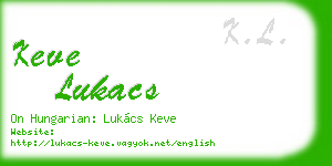 keve lukacs business card